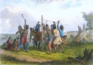 Golpeando el poste, 1853 de Captain Seth Eastman